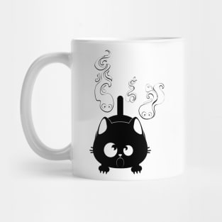 Black cat and wisps for Inktober Mug